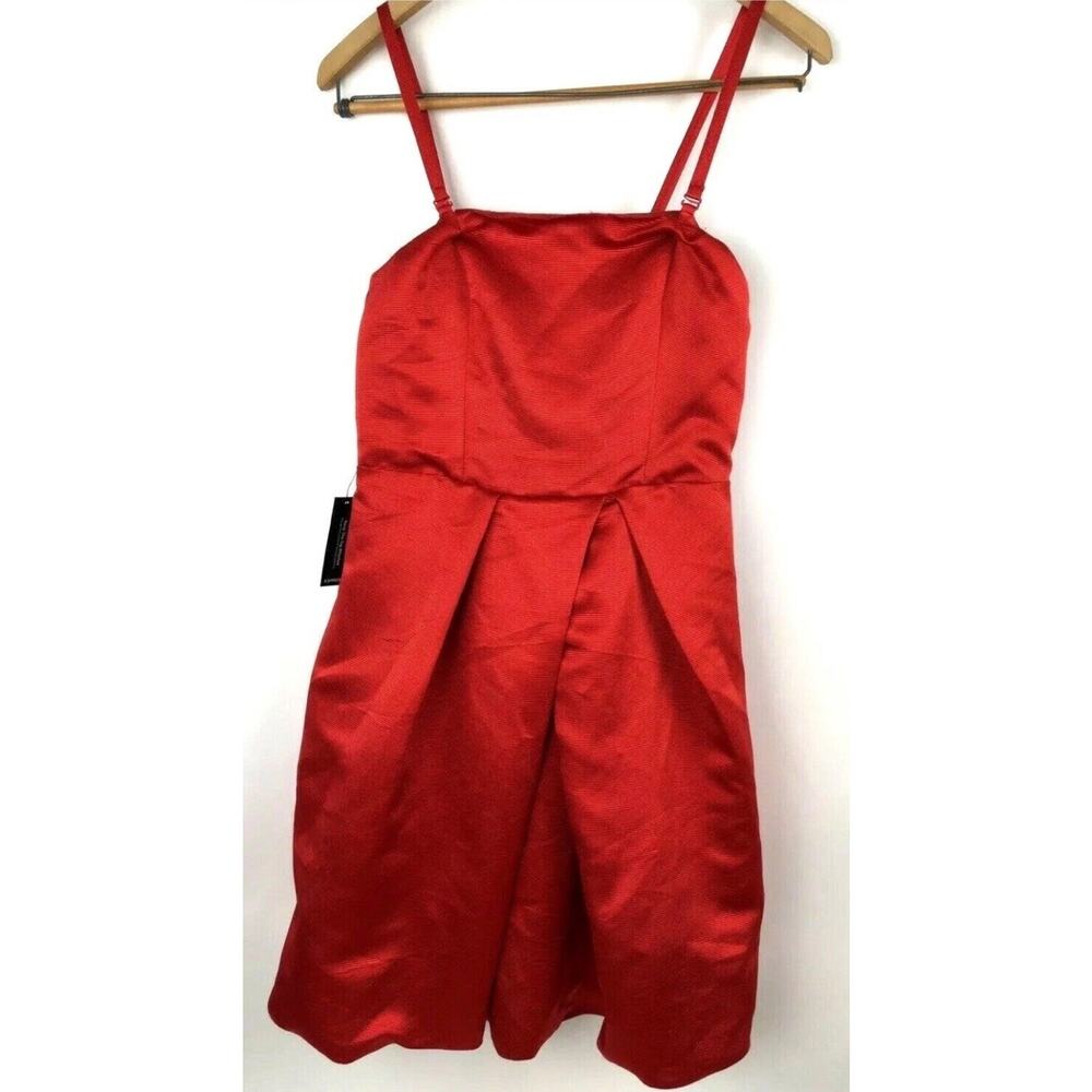 Express Design Studio Strap Strapless Mini Cocktail Dress Size 4 Red